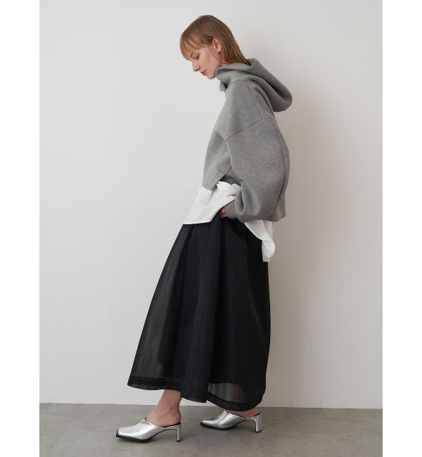 ELENDEEK「MESH BONDING FLARED SK」|スカート|