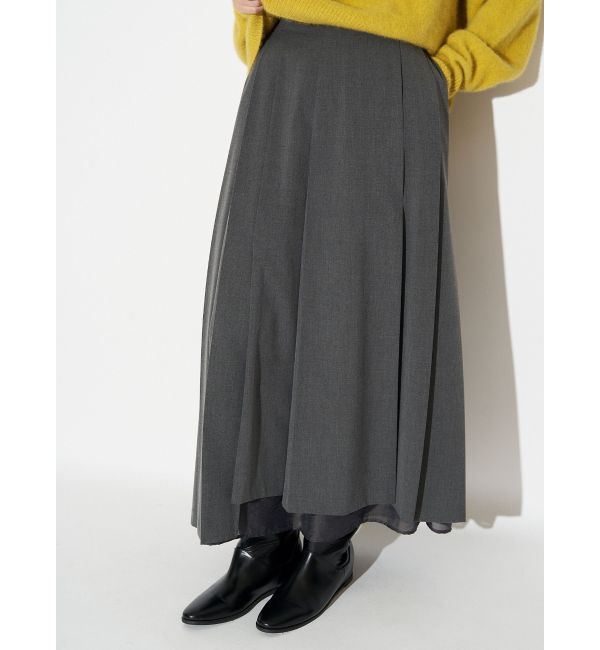 ELENDEEK「SLIT PLEATS SK」|スカート|グレー