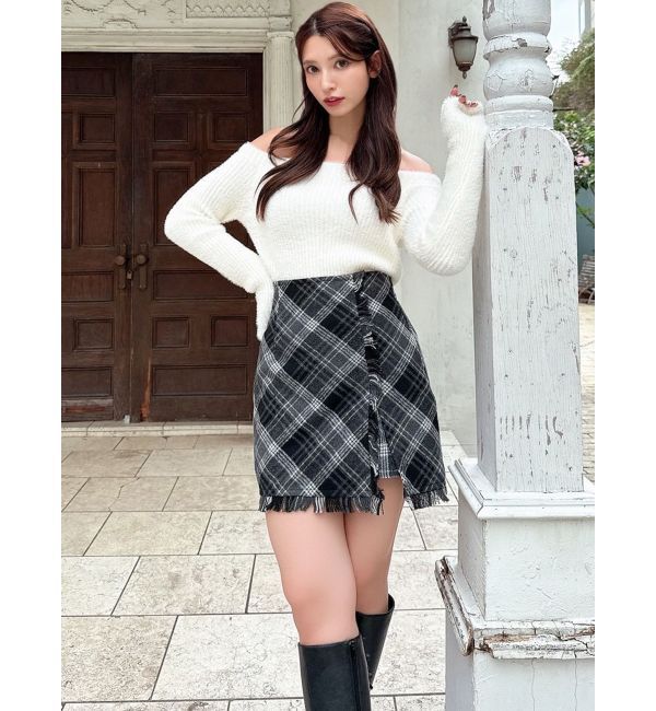 RESEXXY「ミニシャギーワンショルニットトップス」|ニット・セーター|