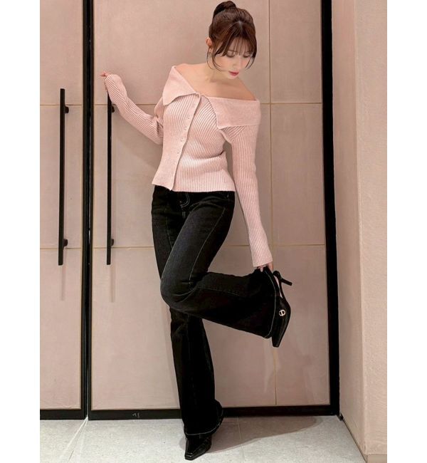 RESEXXY「ビッグカラーニットトップス」|ニット・セーター|