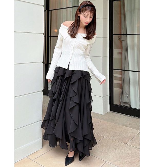 RESEXXY「ビッグカラーニットトップス」|ニット・セーター|