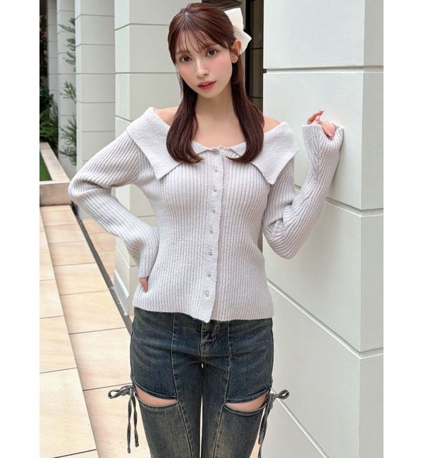 RESEXXY「ビッグカラーニットトップス」|ニット・セーター|