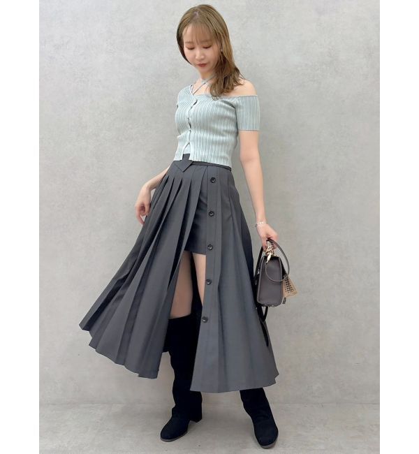 dazzlin「パンツレイヤードプリーツスカート」|スカート|