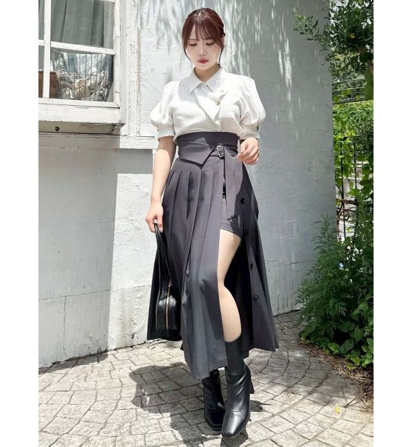 dazzlin「パンツレイヤードプリーツスカート」|スカート|