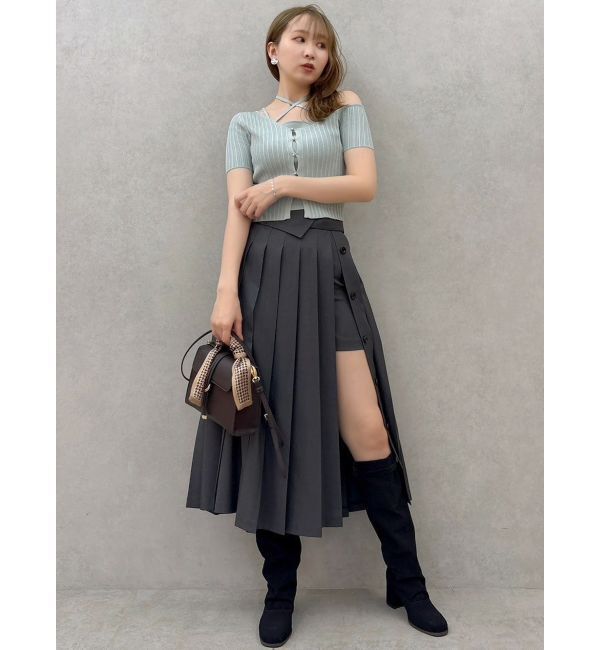 dazzlin「パンツレイヤードプリーツスカート」|スカート|