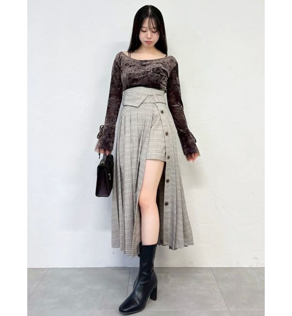 dazzlin「パンツレイヤードプリーツスカート」|スカート|