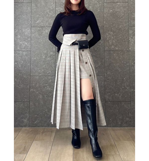 dazzlin「パンツレイヤードプリーツスカート」|スカート|