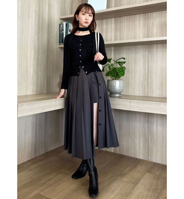 dazzlin「パンツレイヤードプリーツスカート」|スカート|