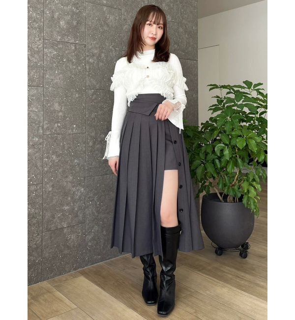 dazzlin「パンツレイヤードプリーツスカート」|スカート|