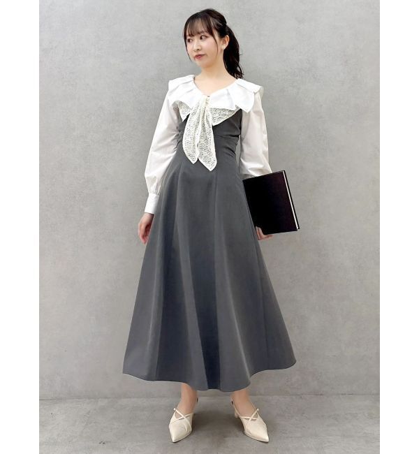 dazzlin「スカーフリボンフレアワンピース」|ワンピース|