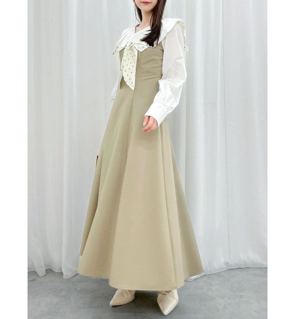 dazzlin「スカーフリボンフレアワンピース」|ワンピース|