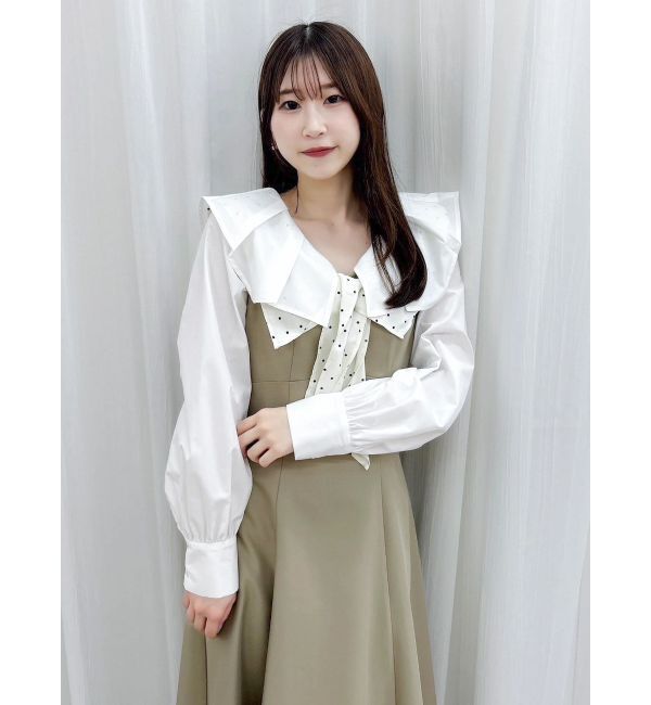 dazzlin「スカーフリボンフレアワンピース」|ワンピース|