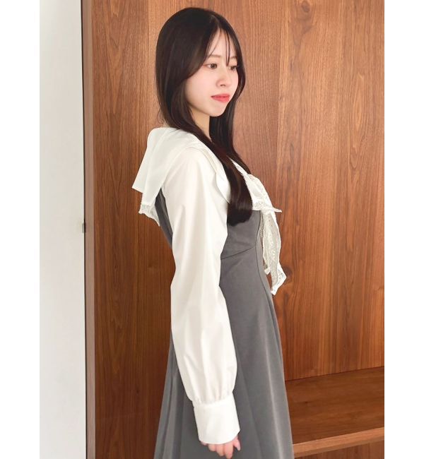 dazzlin「スカーフリボンフレアワンピース」|ワンピース|