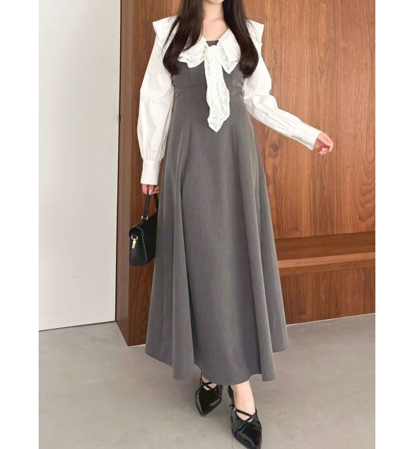 dazzlin「スカーフリボンフレアワンピース」|ワンピース|