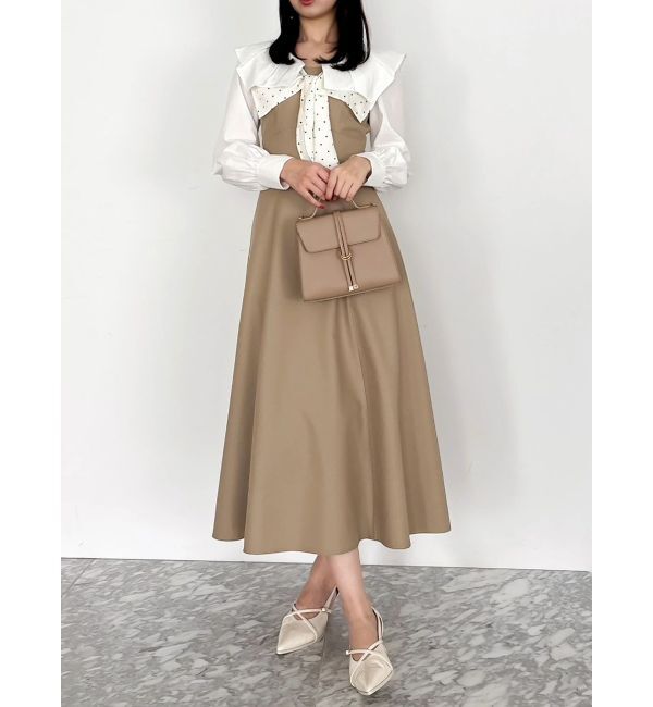 dazzlin「スカーフリボンフレアワンピース」|ワンピース|