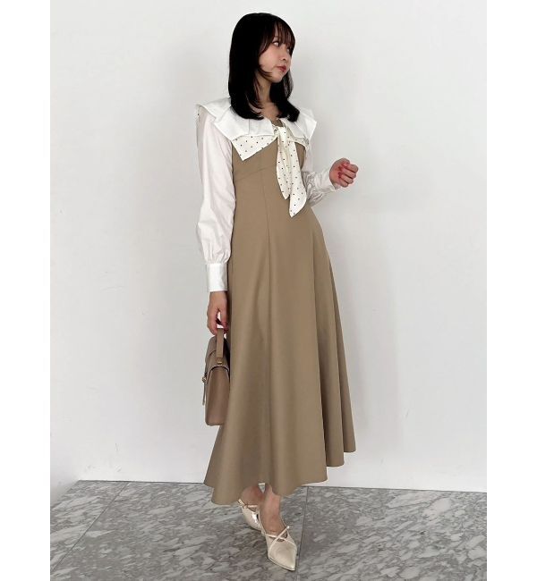 dazzlin「スカーフリボンフレアワンピース」|ワンピース|