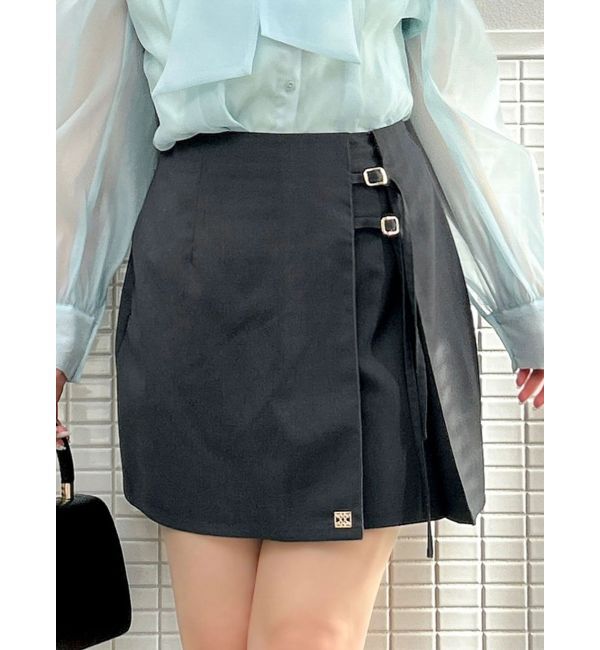 dazzlin「サイドリボンスカパン」|スカート|チャコールグレー