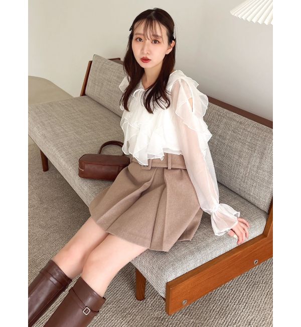 dazzlin「シアーウェーブフリルブラウス」|シャツ・ブラウス|