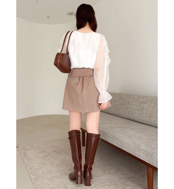 dazzlin「シアーウェーブフリルブラウス」|シャツ・ブラウス|