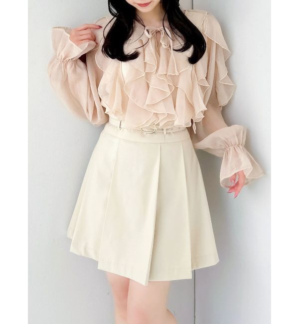 dazzlin「シアーウェーブフリルブラウス」|シャツ・ブラウス|