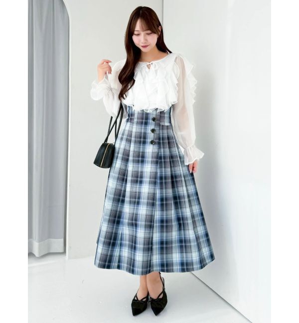 dazzlin「シアーウェーブフリルブラウス」|シャツ・ブラウス|