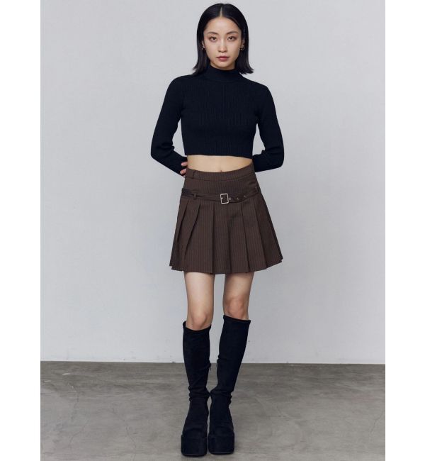 EMODA「ベルトプリーツスカート」|スカート|