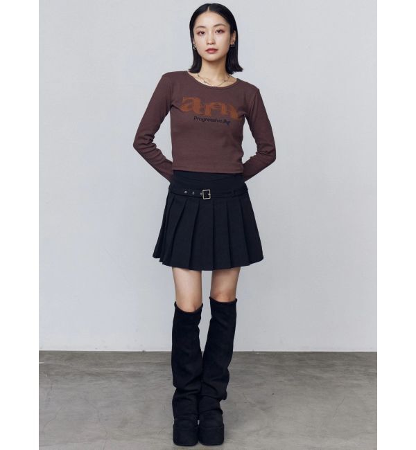 EMODA「ベルトプリーツスカート」|スカート|