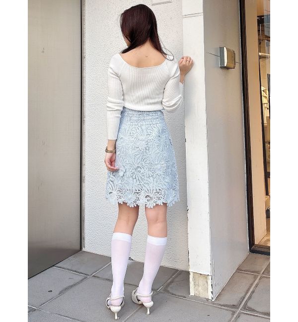MERCURYDUO「3Dスカラップレースミニスカート」|スカート|