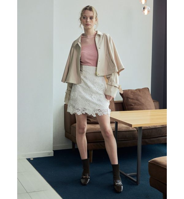 MERCURYDUO「3Dスカラップレースミニスカート」|スカート|