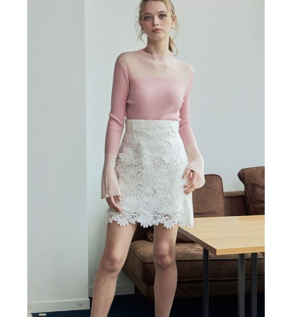 MERCURYDUO「3Dスカラップレースミニスカート」|スカート|