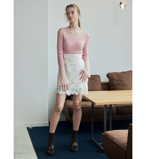 MERCURYDUO「3Dスカラップレースミニスカート」|スカート|