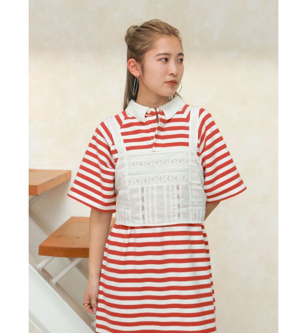 Ungrid「バックレースアップコットンキャミ」|キャミソール|