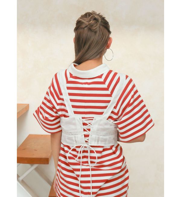 Ungrid「バックレースアップコットンキャミ」|キャミソール|