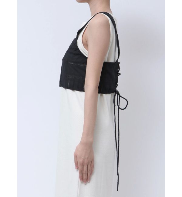 Ungrid「バックレースアップコットンキャミ」|キャミソール|