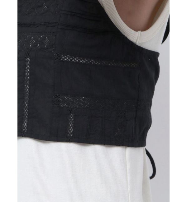 Ungrid「バックレースアップコットンキャミ」|キャミソール|