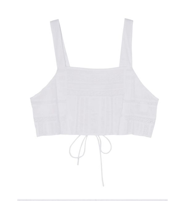Ungrid「バックレースアップコットンキャミ」|キャミソール|