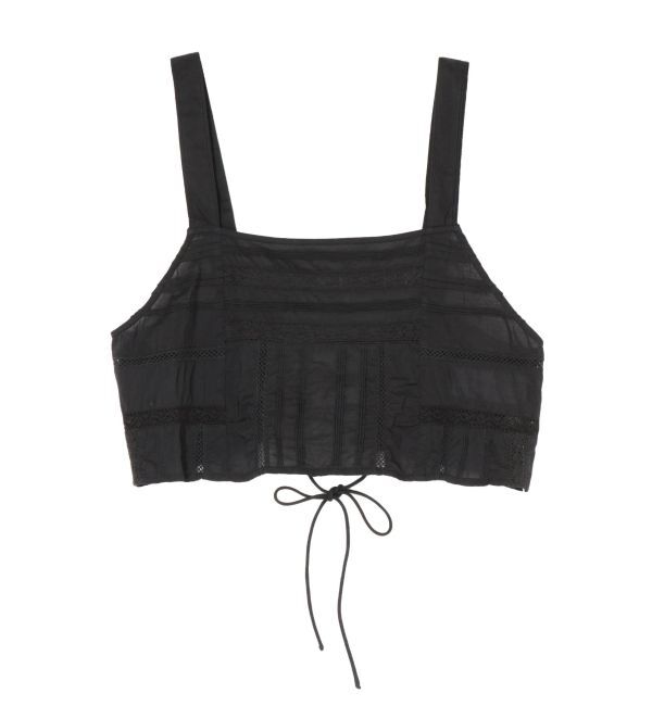 Ungrid「バックレースアップコットンキャミ」|キャミソール|