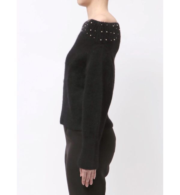 LAGUNAMOON「CHNラクーンブレンドビジューオフショルニットプルオーバー」|ニット・セーター|