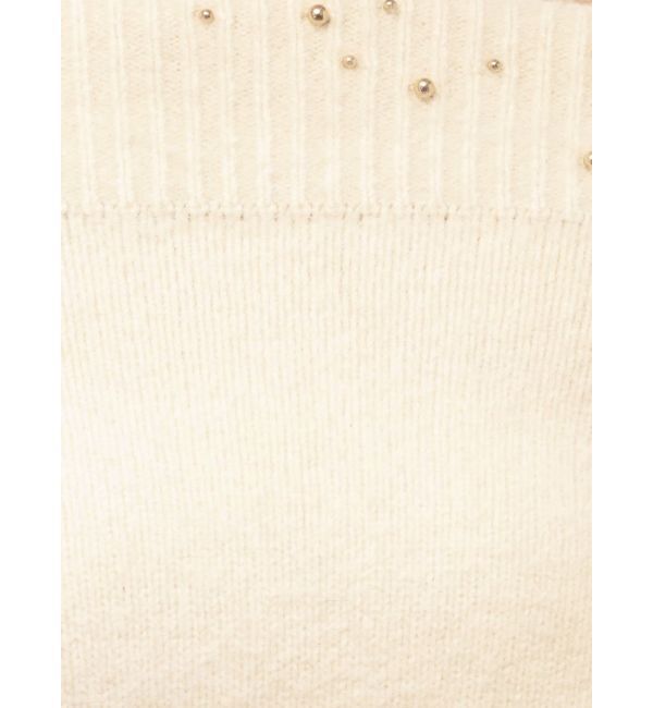 LAGUNAMOON「CHNラクーンブレンドビジューオフショルニットプルオーバー」|ニット・セーター|