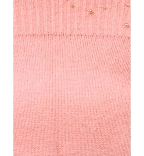 LAGUNAMOON「CHNラクーンブレンドビジューオフショルニットプルオーバー」|ニット・セーター|