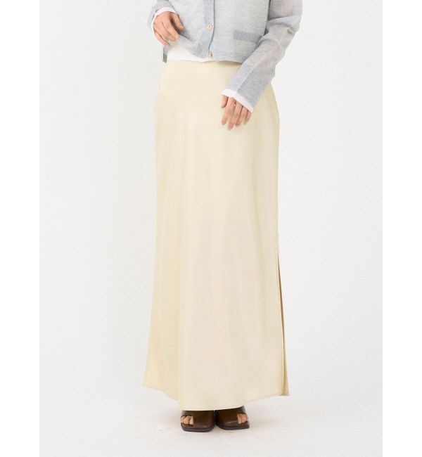 LAGUNAMOON「スリットサテンナロースカート」|スカート|