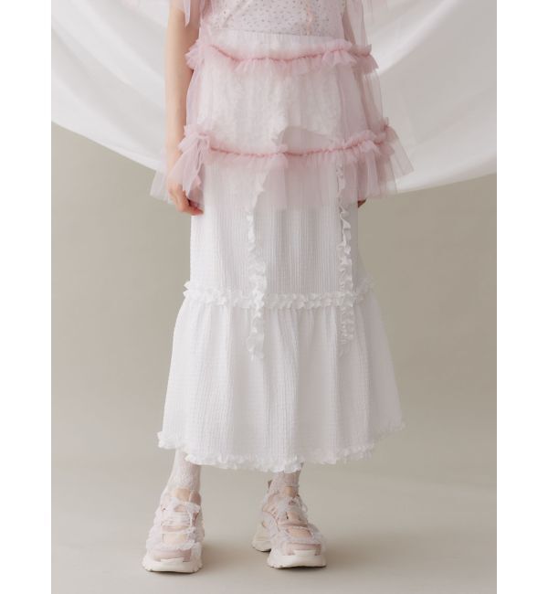 merry jenny「ガーターフリルスカート」|スカート|