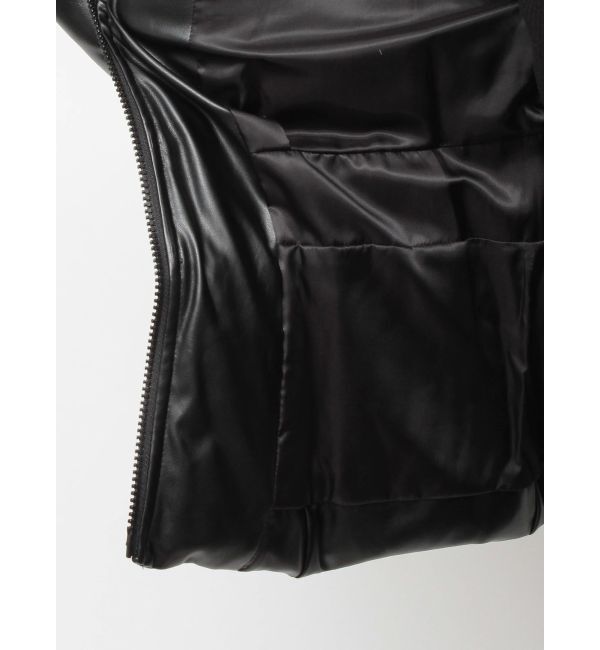 GYDA「GDベルト付きフェイクレザーショートダウンコート」|ダウン|