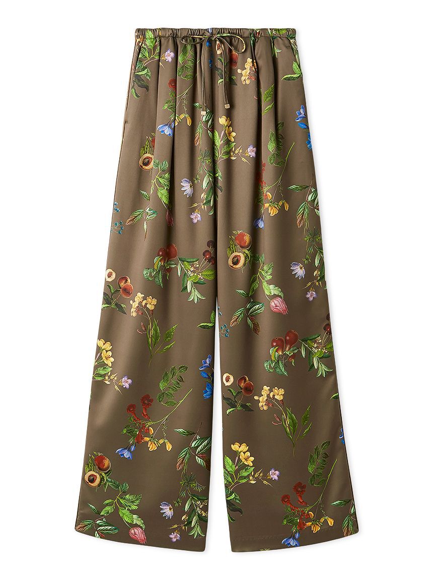 Mila Owen「【00サイズあり】ボタニカルウエストゴムイージーパンツ」|チノ|