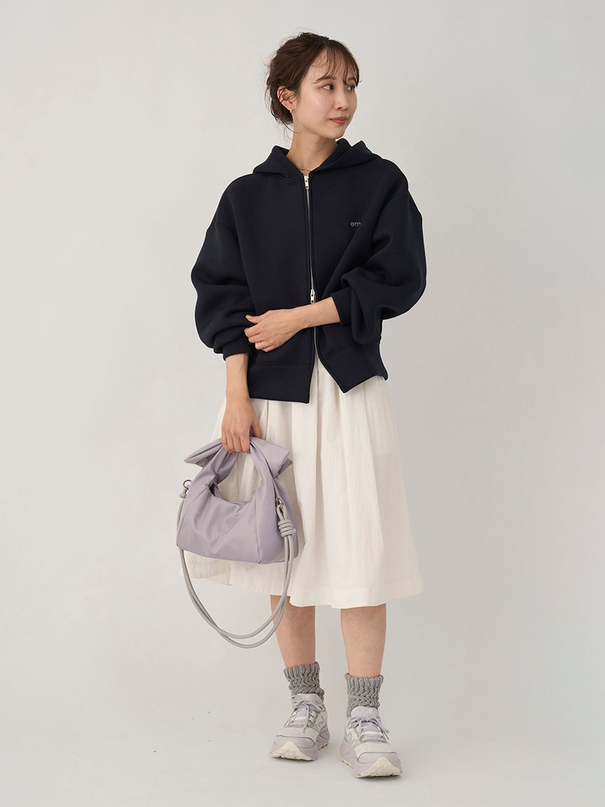 emmi atelier「ナイロンミディスカート」|スカート|