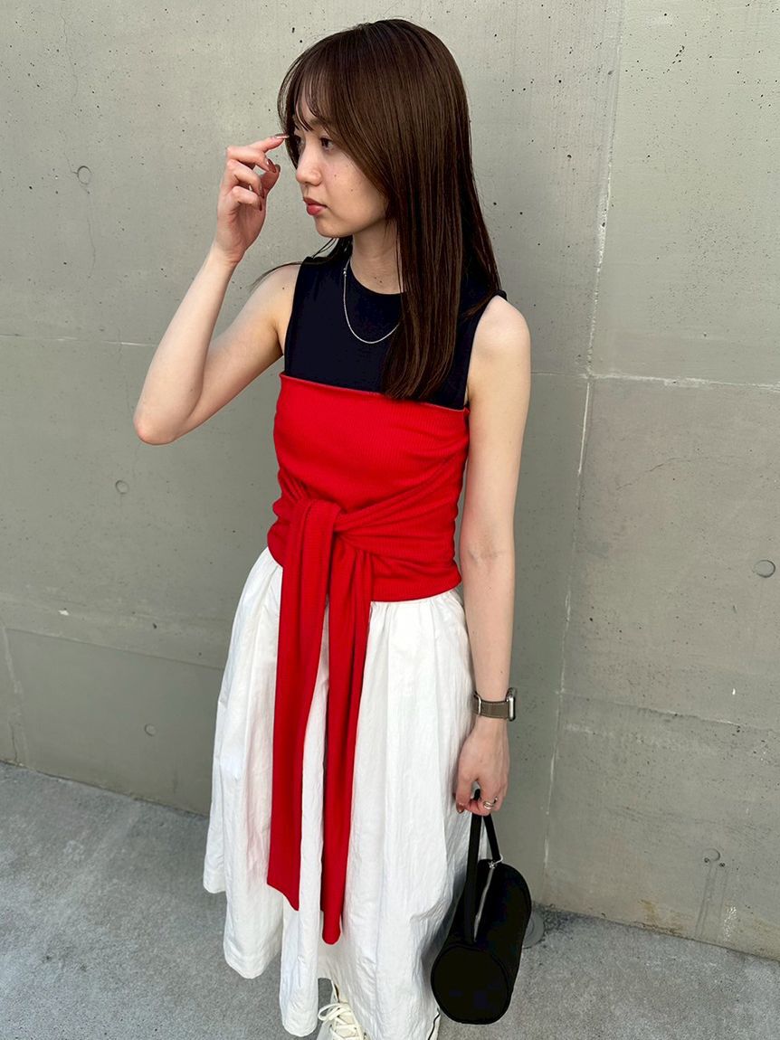 emmi atelier「ナイロンミディスカート」|スカート|