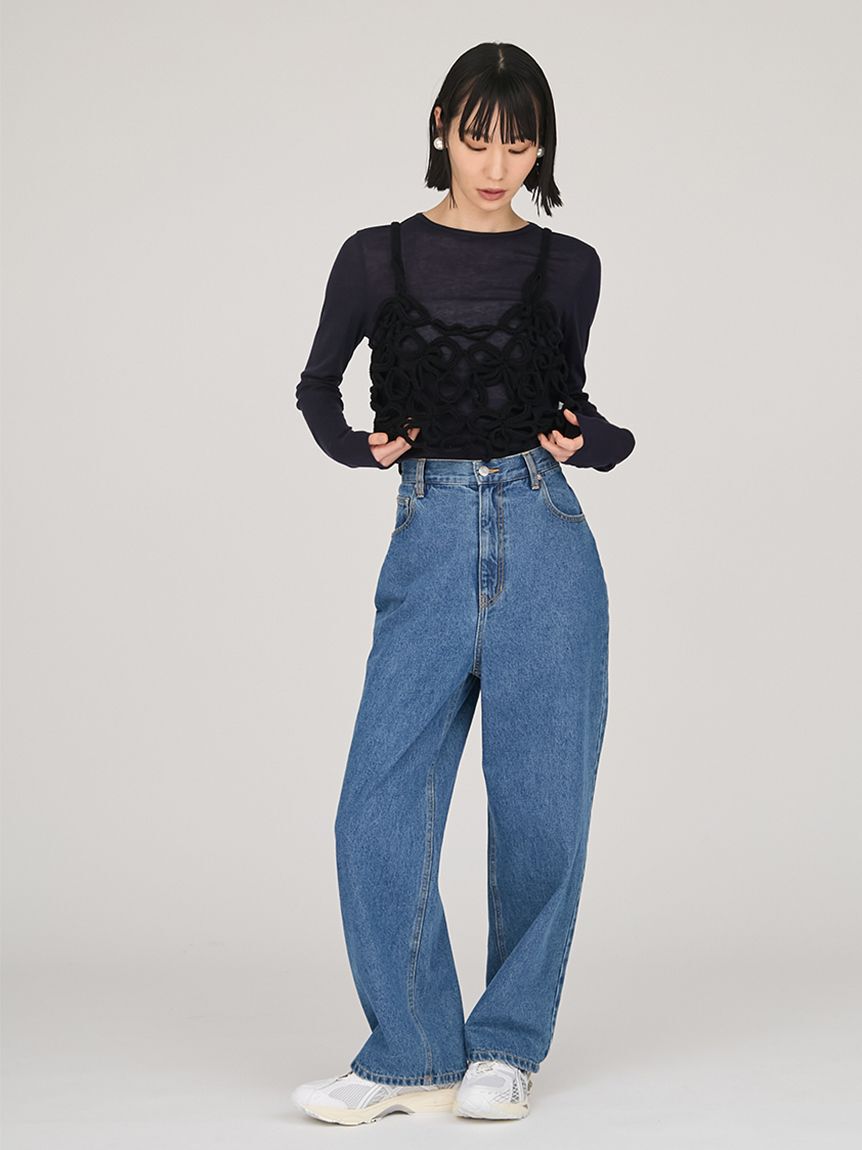 emmi atelier「ルーズデニムパンツ」|デニム|