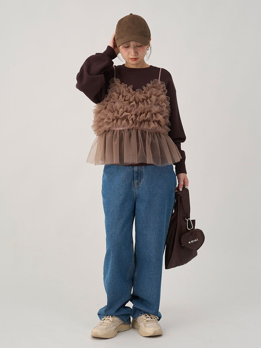 emmi atelier「ルーズデニムパンツ」|デニム|