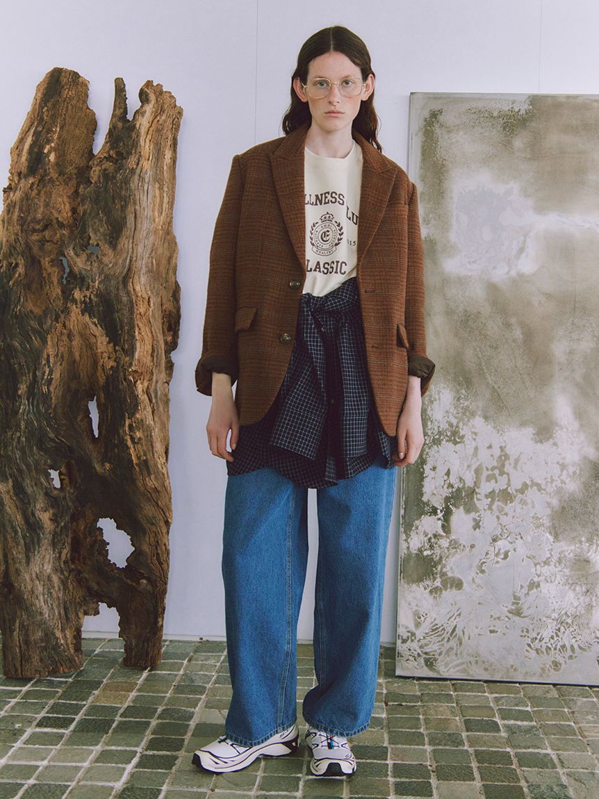 emmi atelier「ルーズデニムパンツ」|デニム|BLU