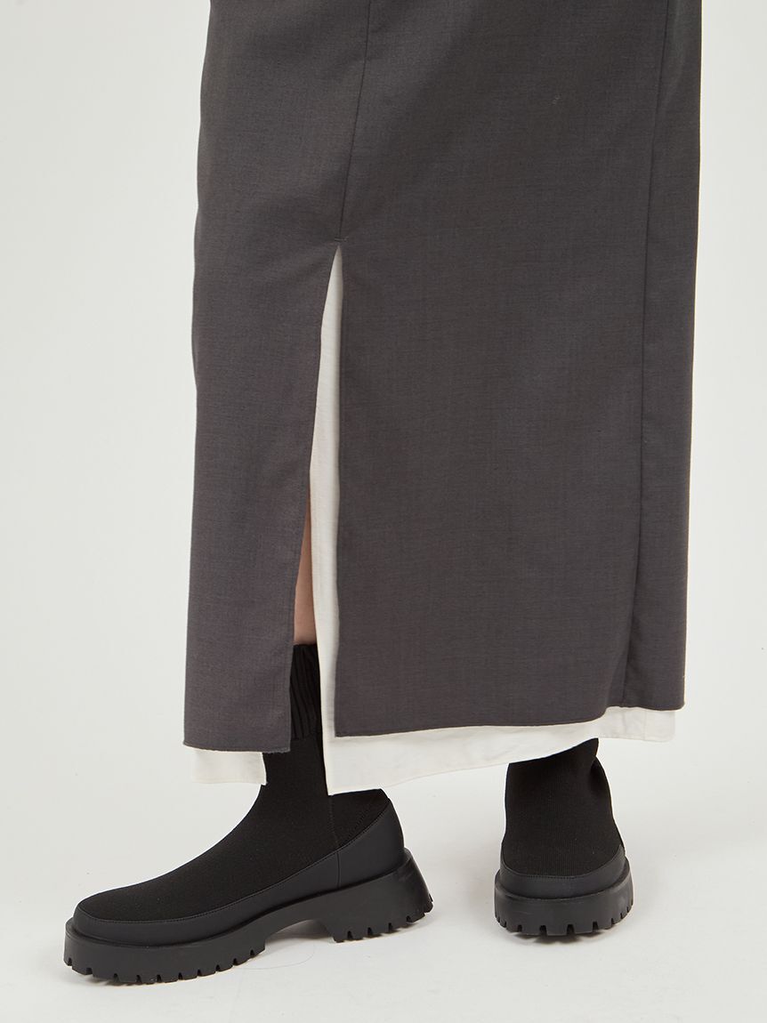 emmi atelier「レイヤードIラインスカート」|スカート|